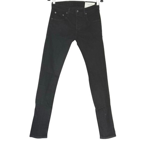 Rag & Bone Fit 1 Skinny Fit Jean Extra Slim Aero Stretch Denim Black Sz 29 Black - Picture 2 of 11
